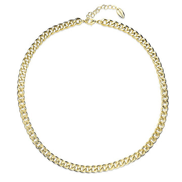 Statement Lightweight Chain Necklace in Gold-Tone 7mm