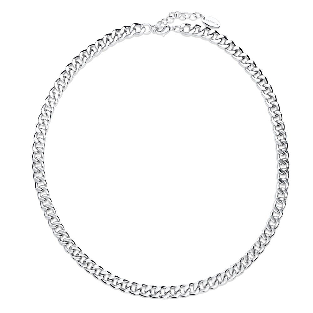 Statement Bracelet and Necklace Set in Silver-Tone, 2 Piece, 5 of 11