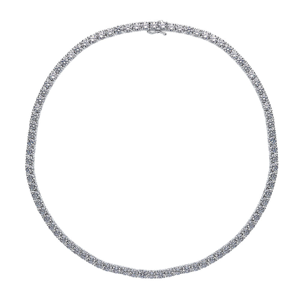 CZ Statement Tennis Necklace in Sterling Silver