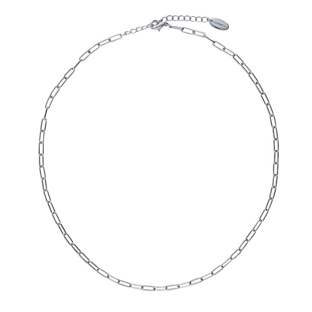 Paperclip Disc Chain Necklace in Silver-Tone, 2 Piece, 5 of 14