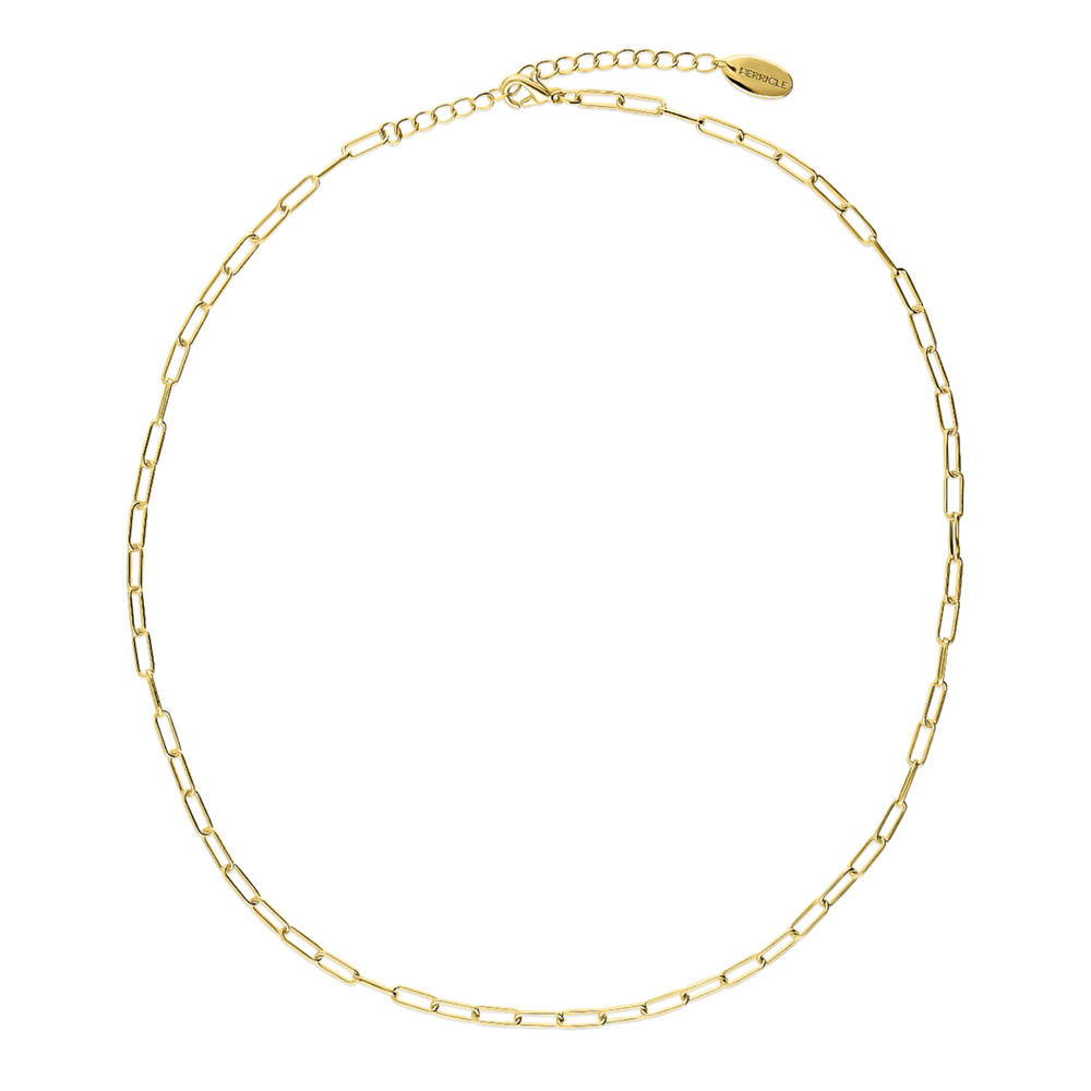 Paperclip Heart Chain Necklace in Yellow Gold-Flashed, 2 Piece, 5 of 18