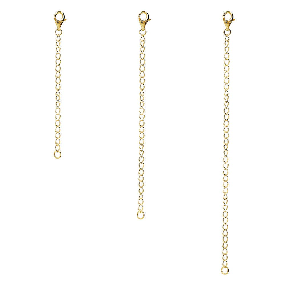 Chain Extension in Gold Flashed Sterling Silver, 3 Piece