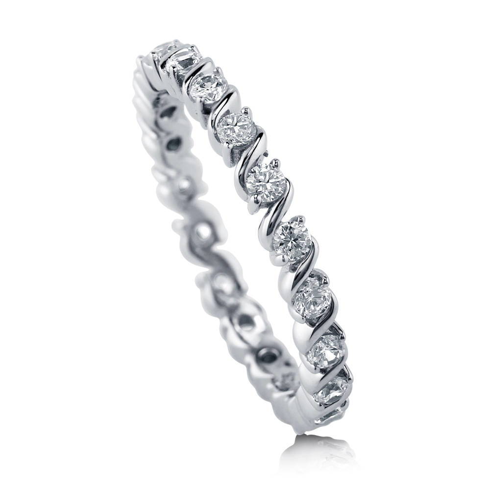 CZ Eternity Ring in Sterling Silver