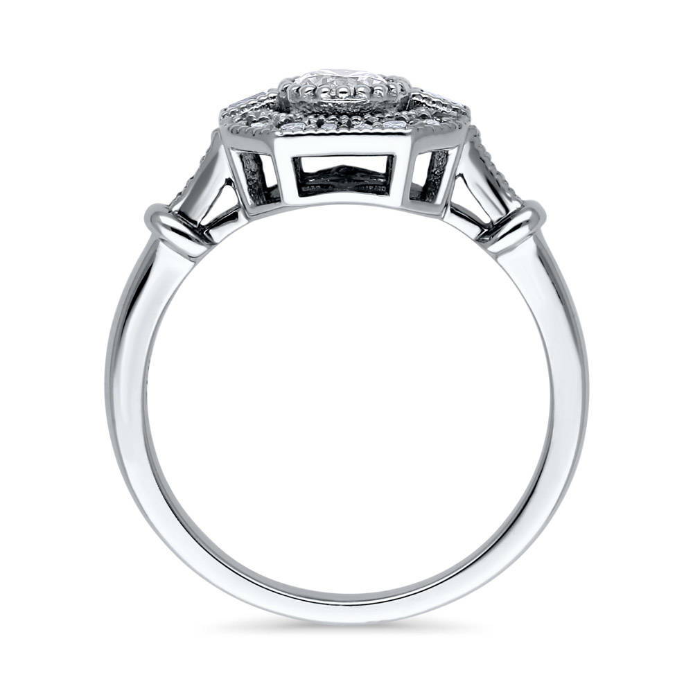 Art Deco CZ Ring in Sterling Silver