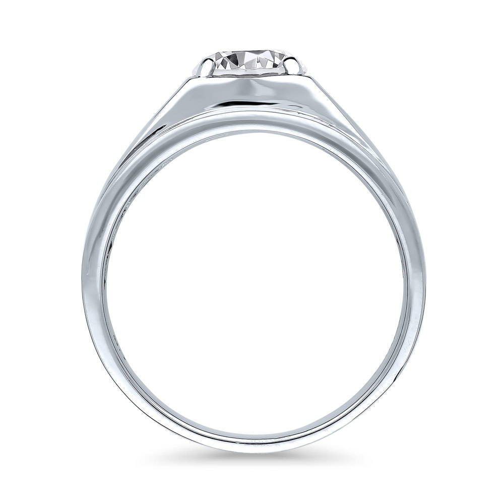 Solitaire 1.25ct Round CZ Ring in Sterling Silver