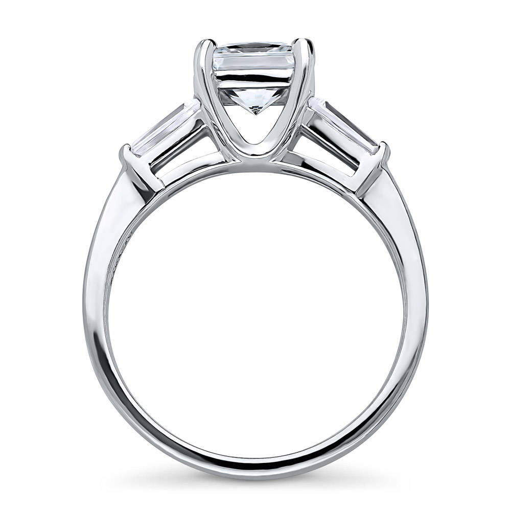 Solitaire 1.2ct Princess CZ Ring in Sterling Silver