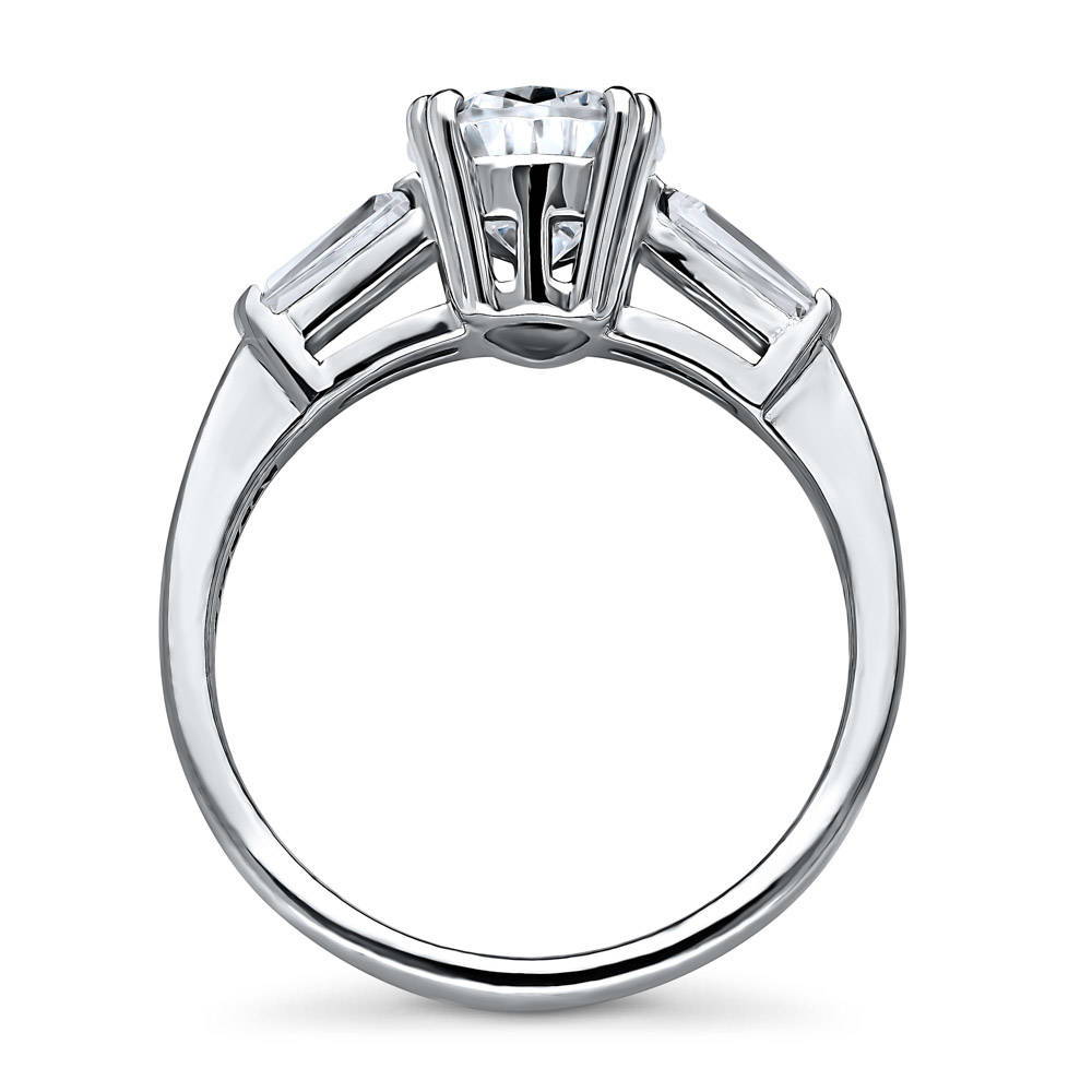 Solitaire 1.8ct Pear CZ Ring in Sterling Silver