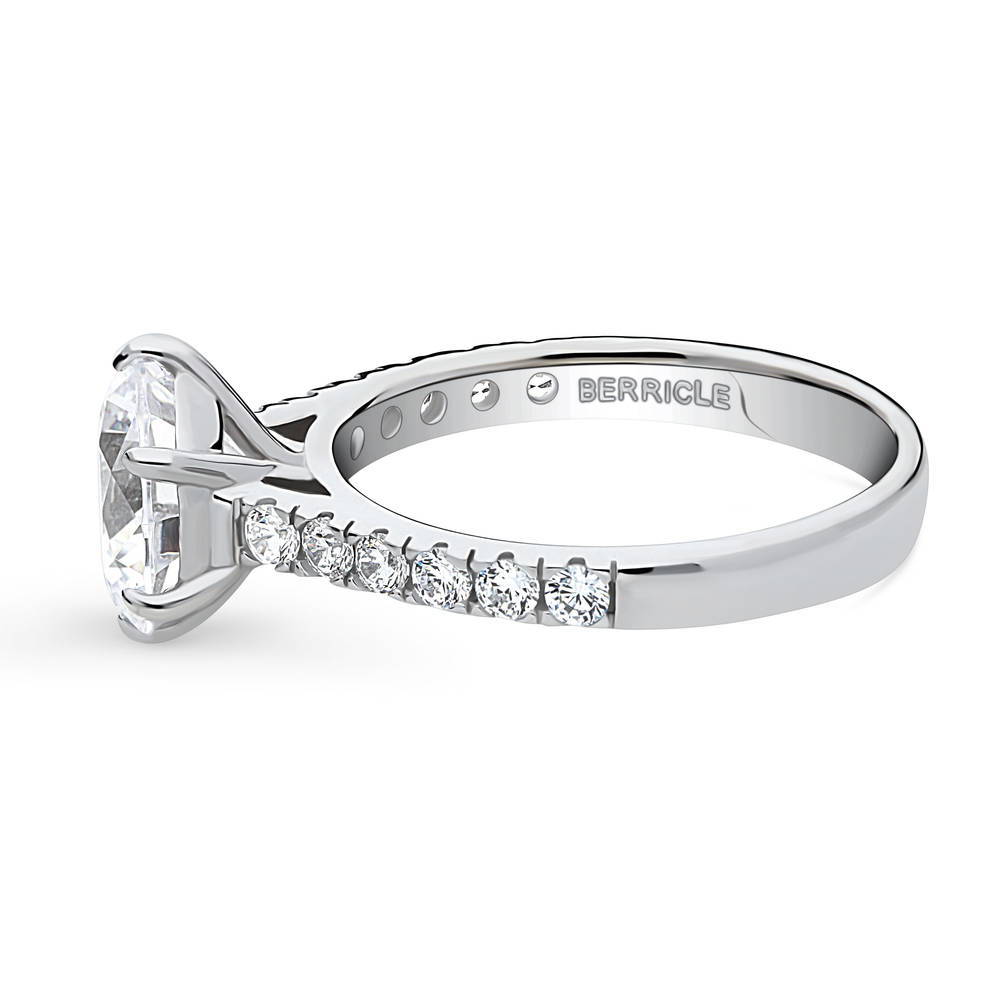 Solitaire 2.7ct Round CZ Ring in Sterling Silver