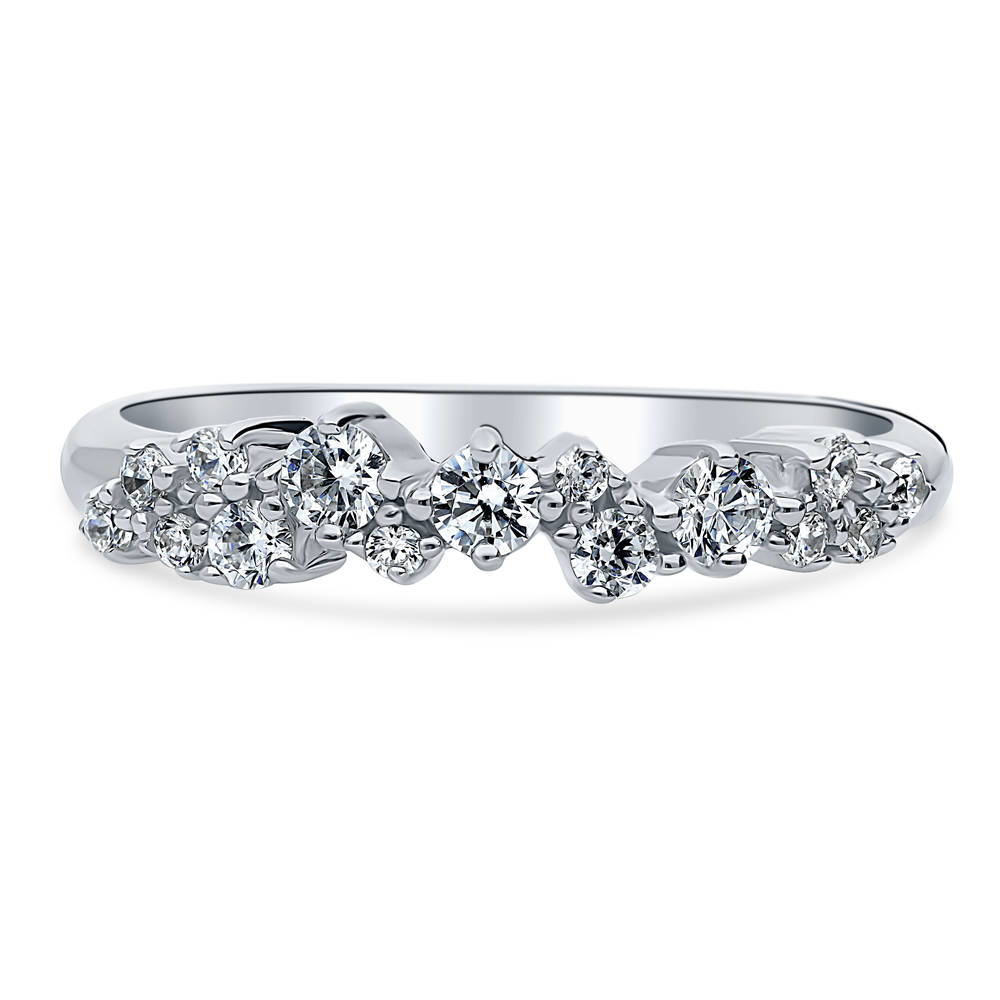 Cluster CZ Ring in Sterling Silver