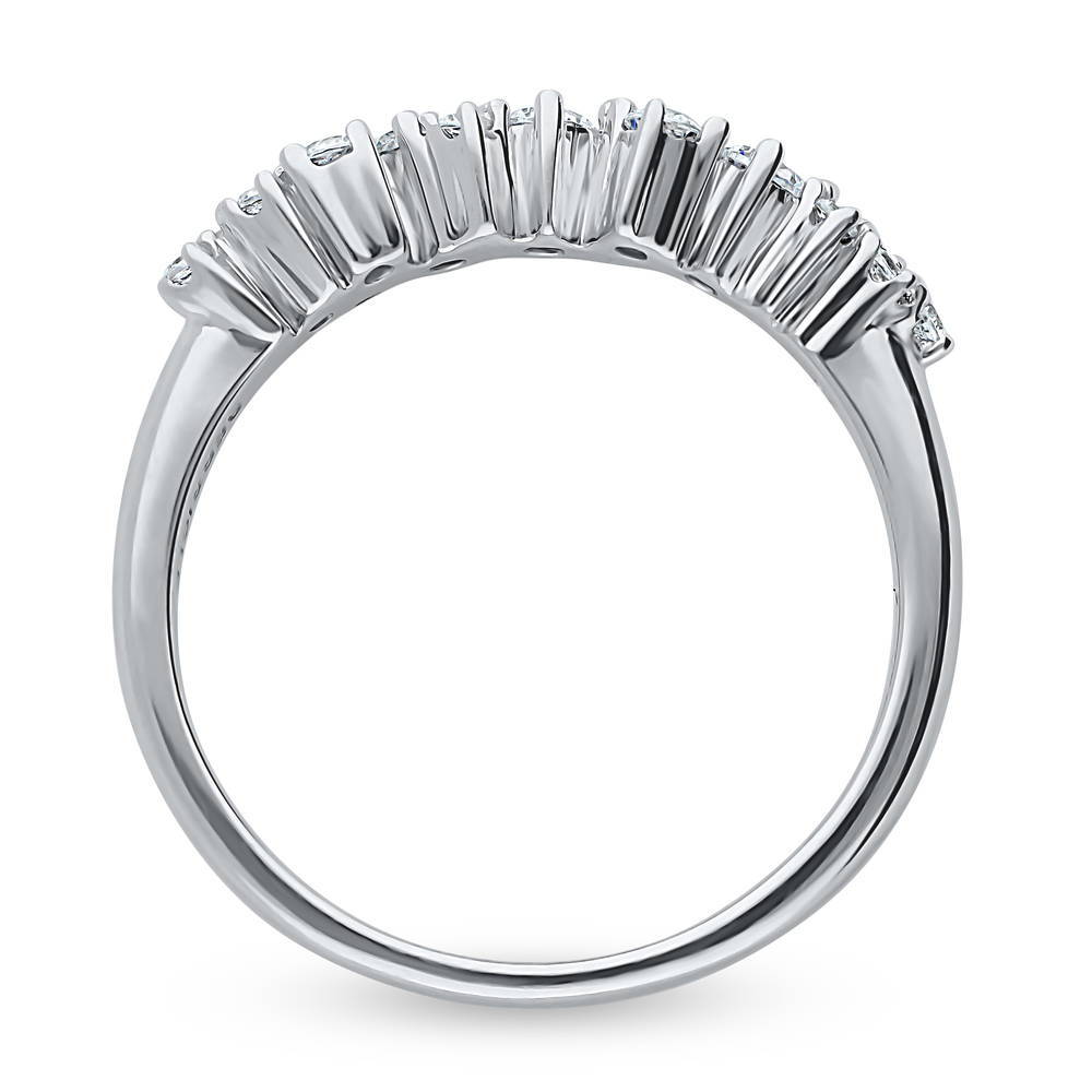 Cluster CZ Ring in Sterling Silver