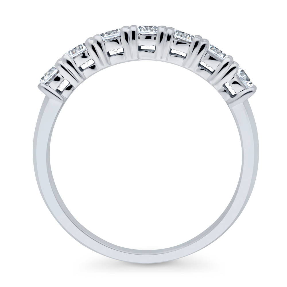 7-Stone CZ Half Eternity Ring in Sterling Silver