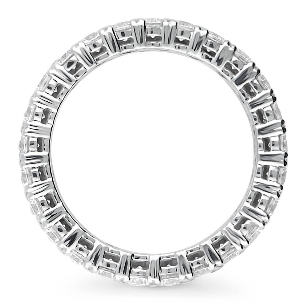 Pave Set CZ Eternity Ring in Sterling Silver