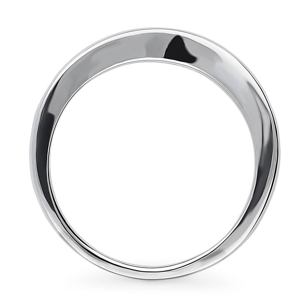 Channel CZ Eternity Ring in Sterling Silver