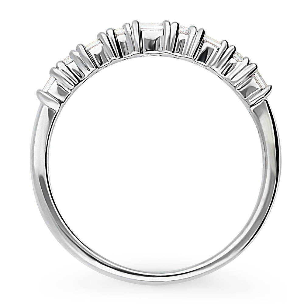 Alternate view of Art Deco CZ Half Eternity Ring in Sterling Silver, 7 of 9