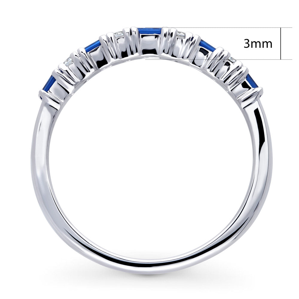 Alternate view of Art Deco CZ Half Eternity Ring in Sterling Silver, 8 of 8