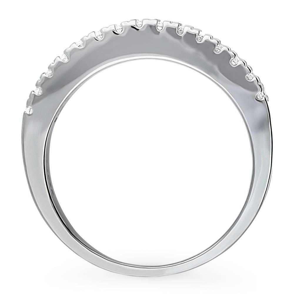 Alternate view of CZ Statement Half Eternity Ring in Sterling Silver, 8 of 8