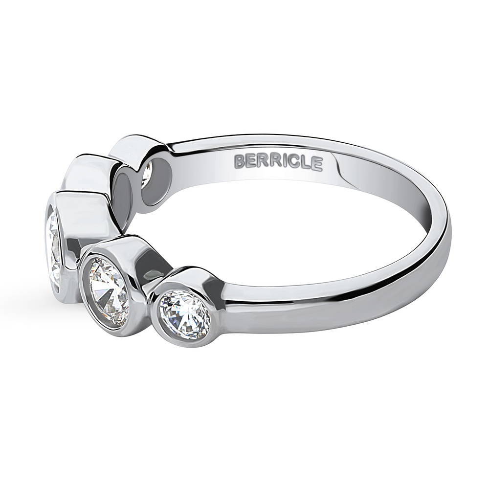 5-Stone CZ Ring in Sterling Silver