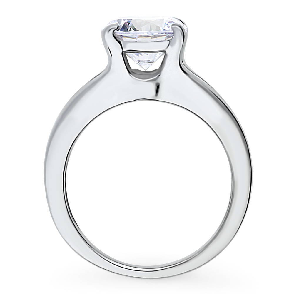 Solitaire 2.7ct Round CZ Ring in Sterling Silver