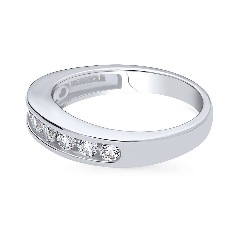 Channel CZ Eternity Ring in Sterling Silver