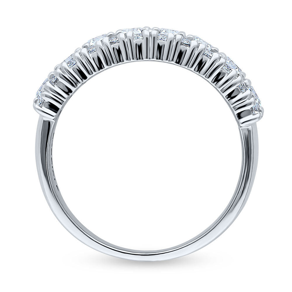 Alternate view of Art Deco CZ Half Eternity Ring in Sterling Silver, 7 of 8