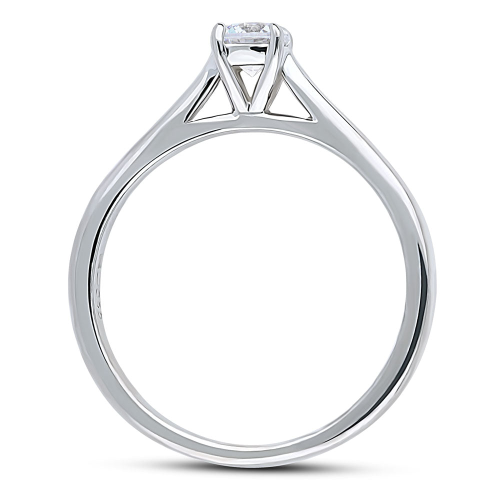 Solitaire 0.35ct CZ Ring in Sterling Silver