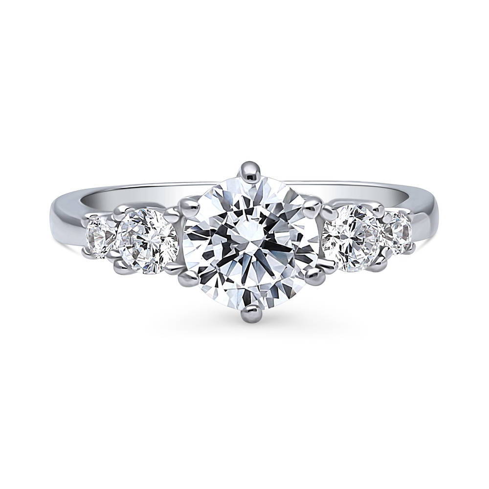 5-Stone CZ Ring in Sterling Silver