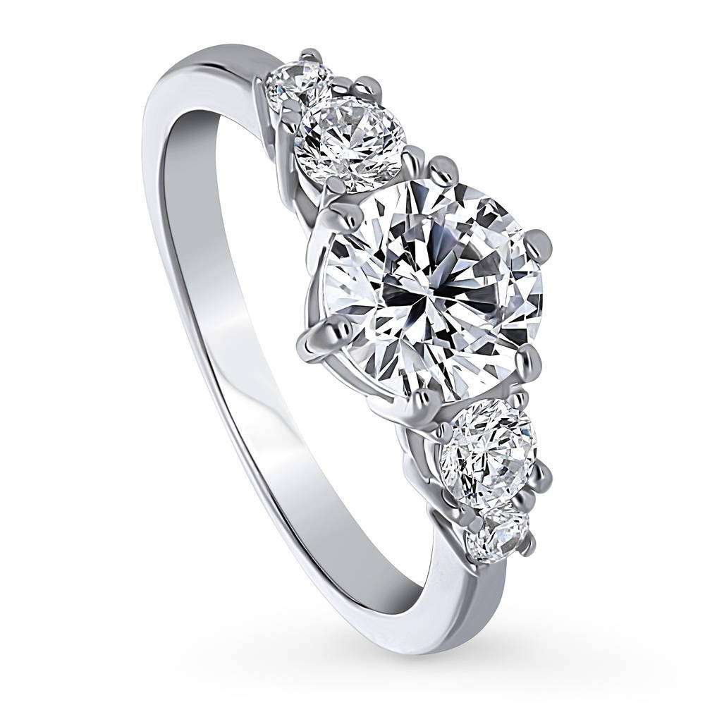 5-Stone CZ Ring in Sterling Silver
