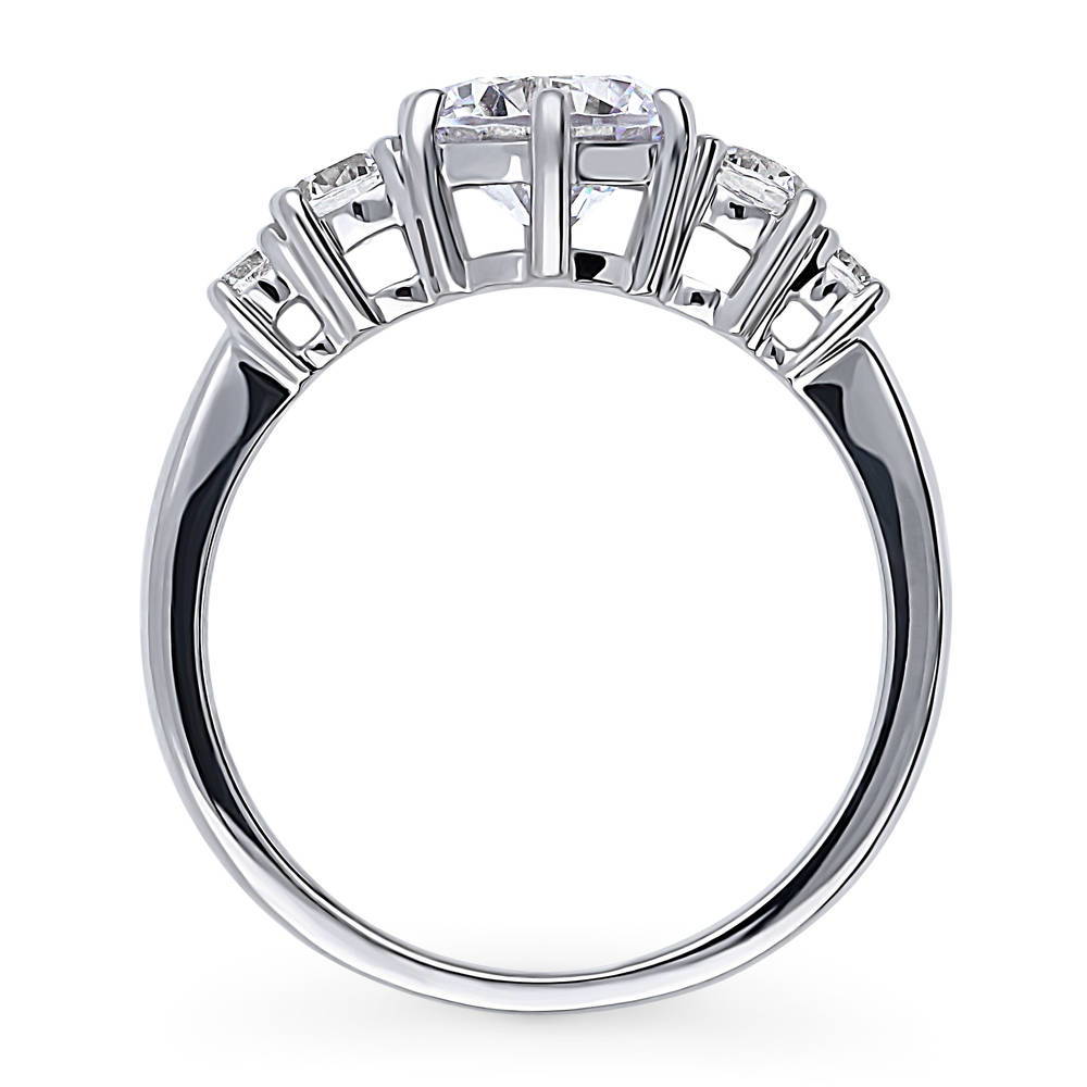 5-Stone CZ Ring in Sterling Silver
