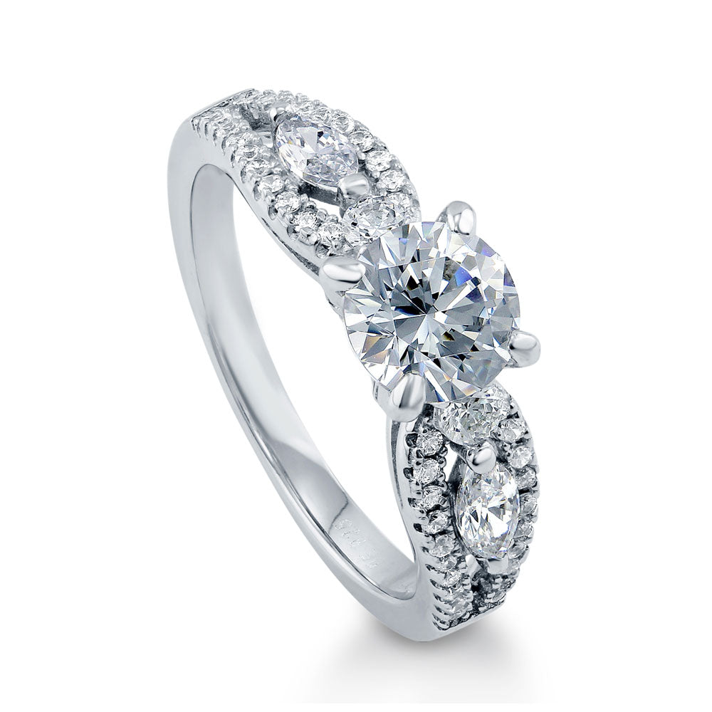 Solitaire 1ct CZ Ring in Sterling Silver