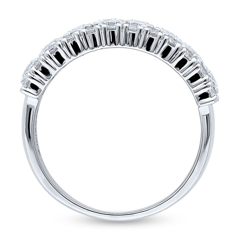 Alternate view of Art Deco CZ Half Eternity Ring in Sterling Silver, 5 of 5