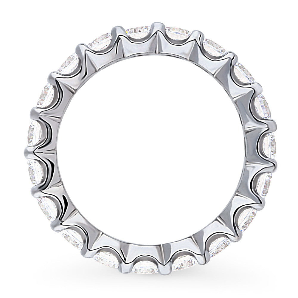 Angle view of CZ Eternity Ring in Sterling Silver, 4 of 7