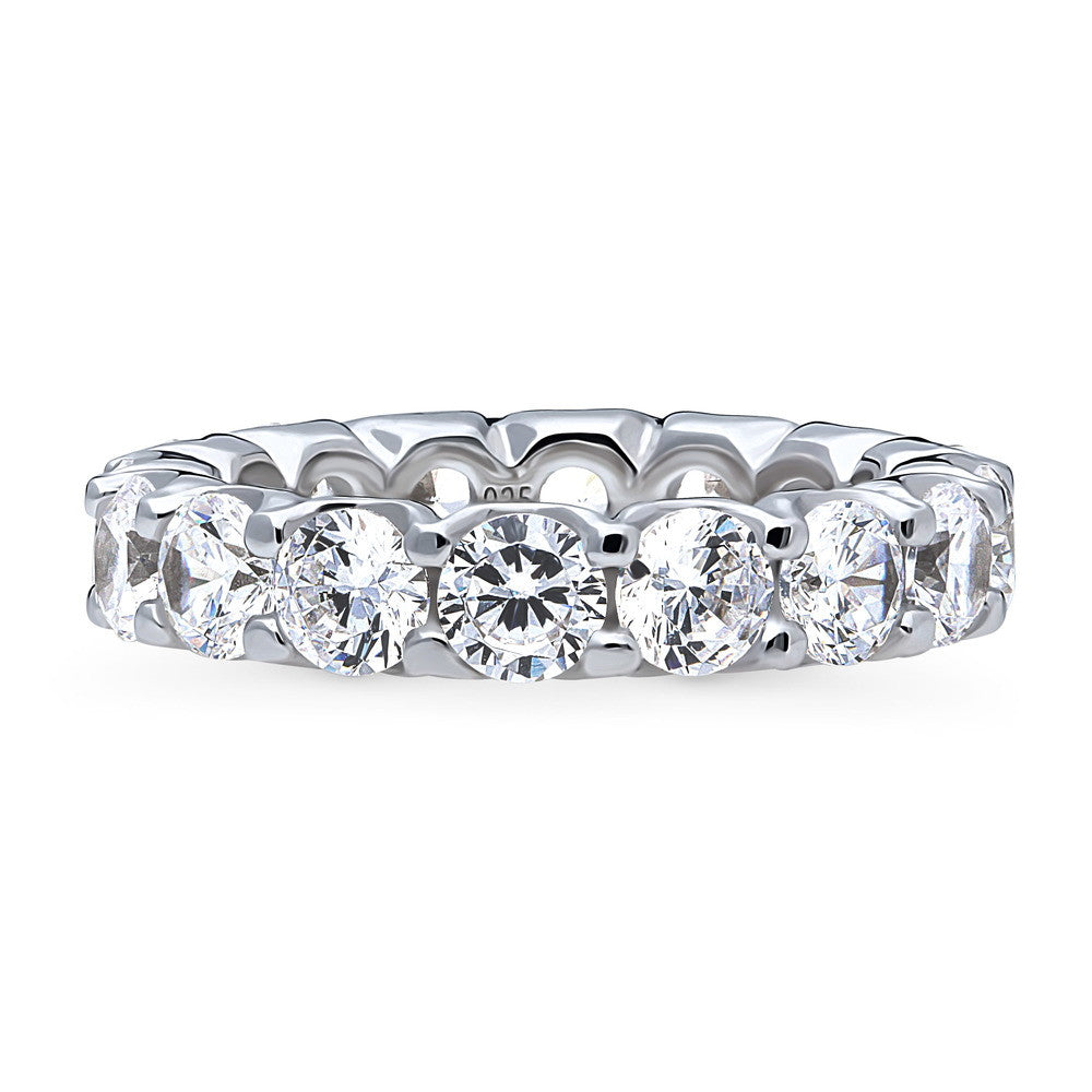 CZ Statement Eternity Ring in Sterling Silver