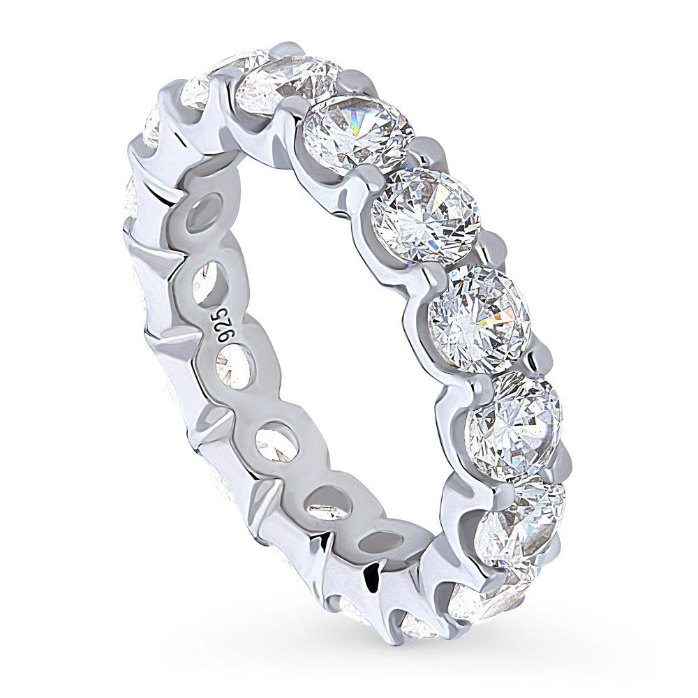 CZ Statement Eternity Ring in Sterling Silver