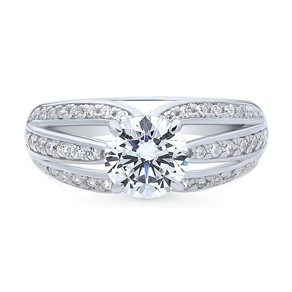 Solitaire 1.25ct Round CZ Ring in Sterling Silver