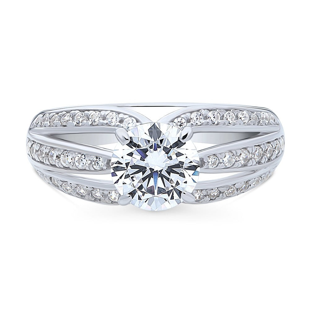 Solitaire 1.25ct Round CZ Ring in Sterling Silver, 1 of 8
