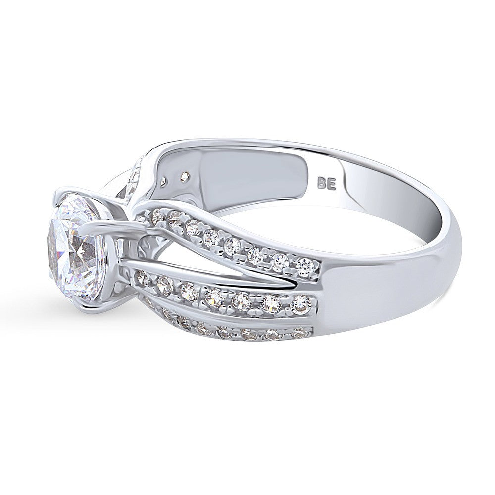 Solitaire 1.25ct Round CZ Ring in Sterling Silver