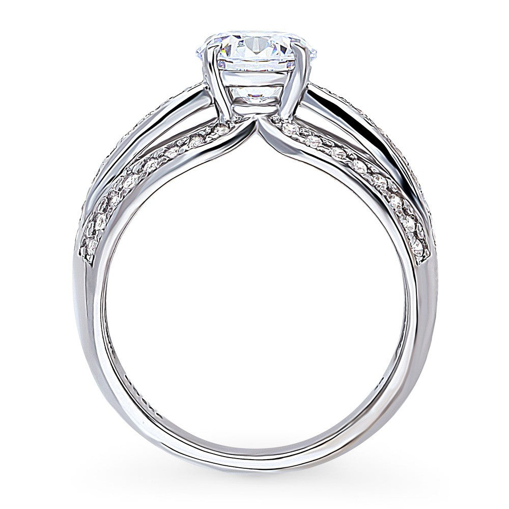 Alternate view of Solitaire 1.25ct Round CZ Ring in Sterling Silver, 8 of 8