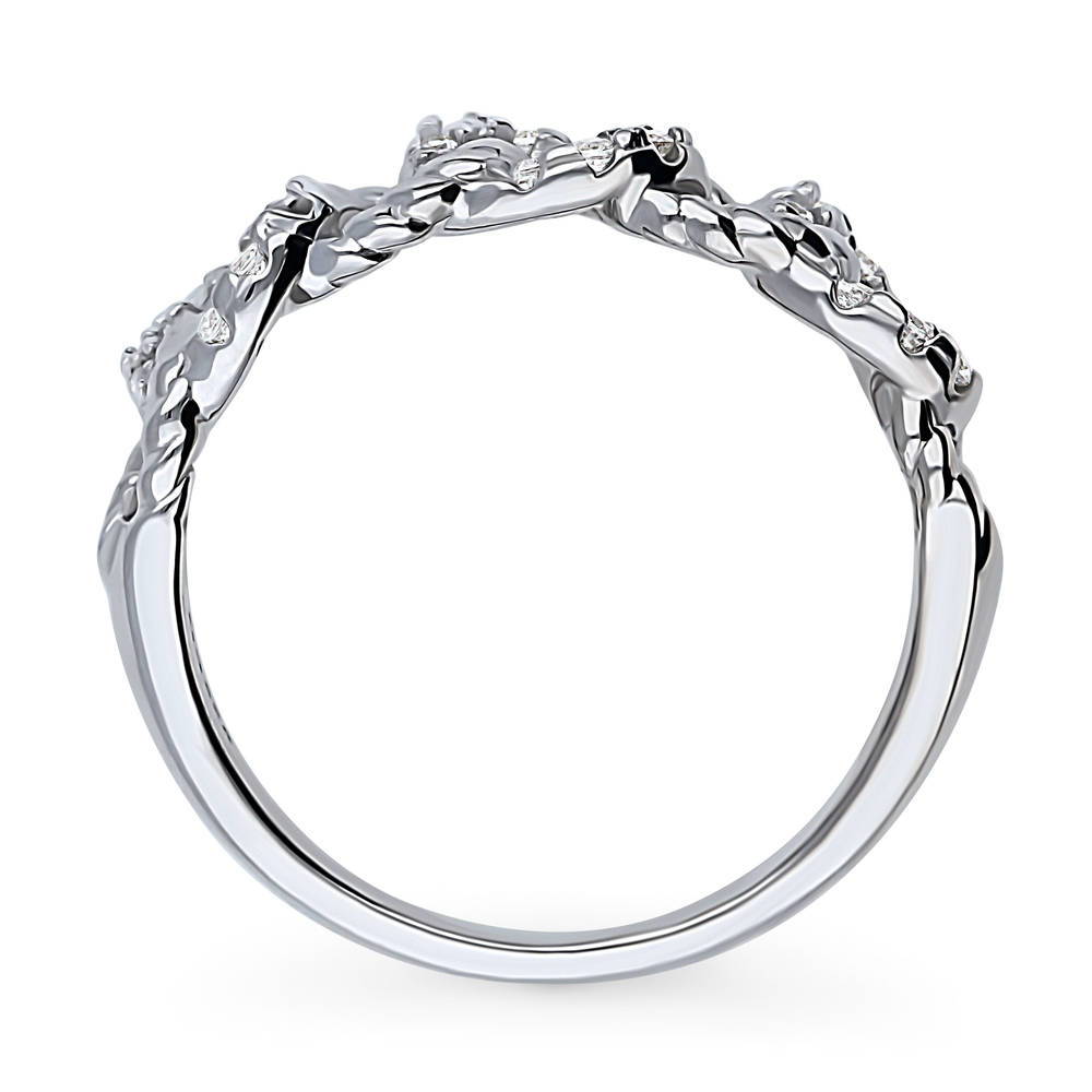 Alternate view of Woven CZ Stackable Band in Sterling Silver, 8 of 8