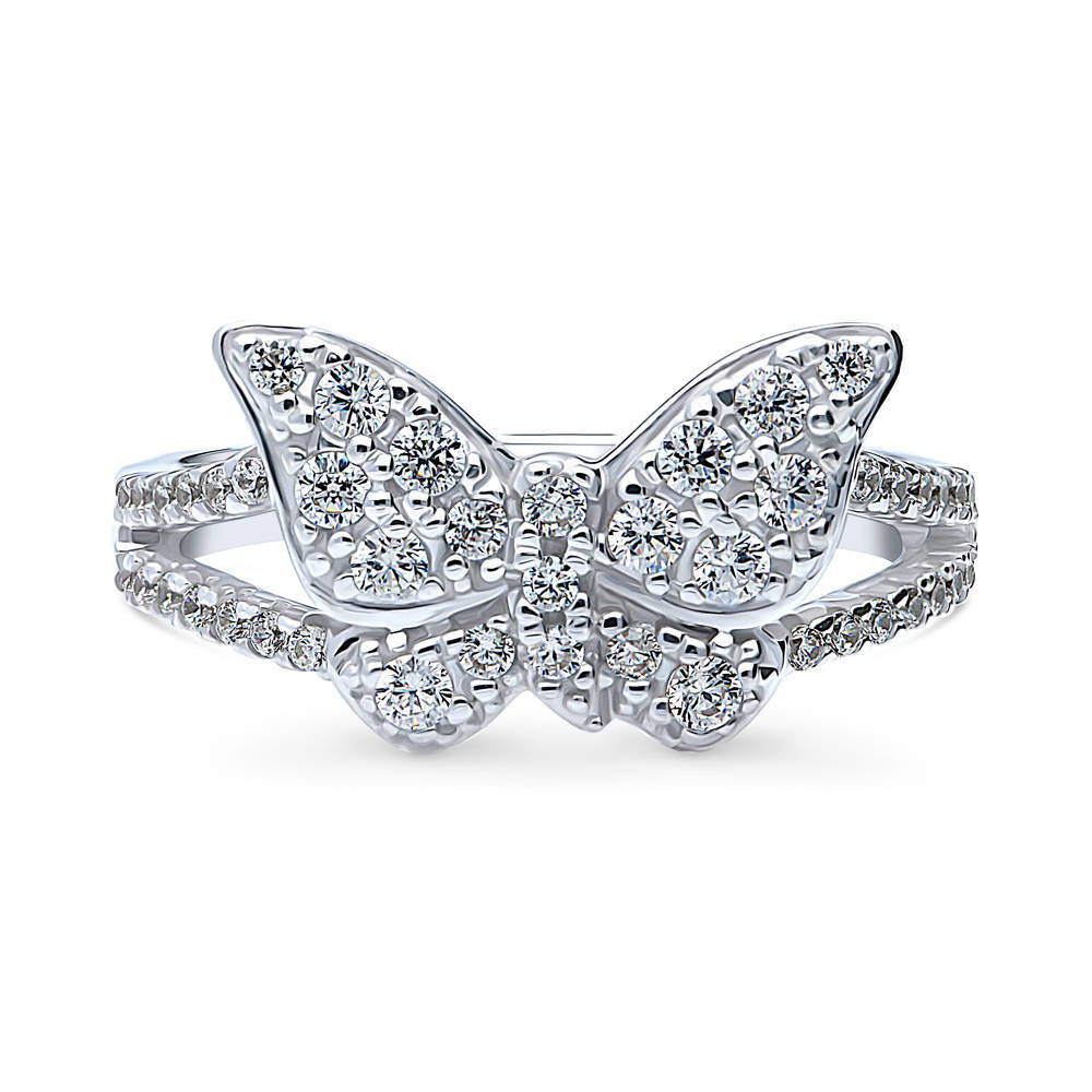 Butterfly CZ Ring in Sterling Silver