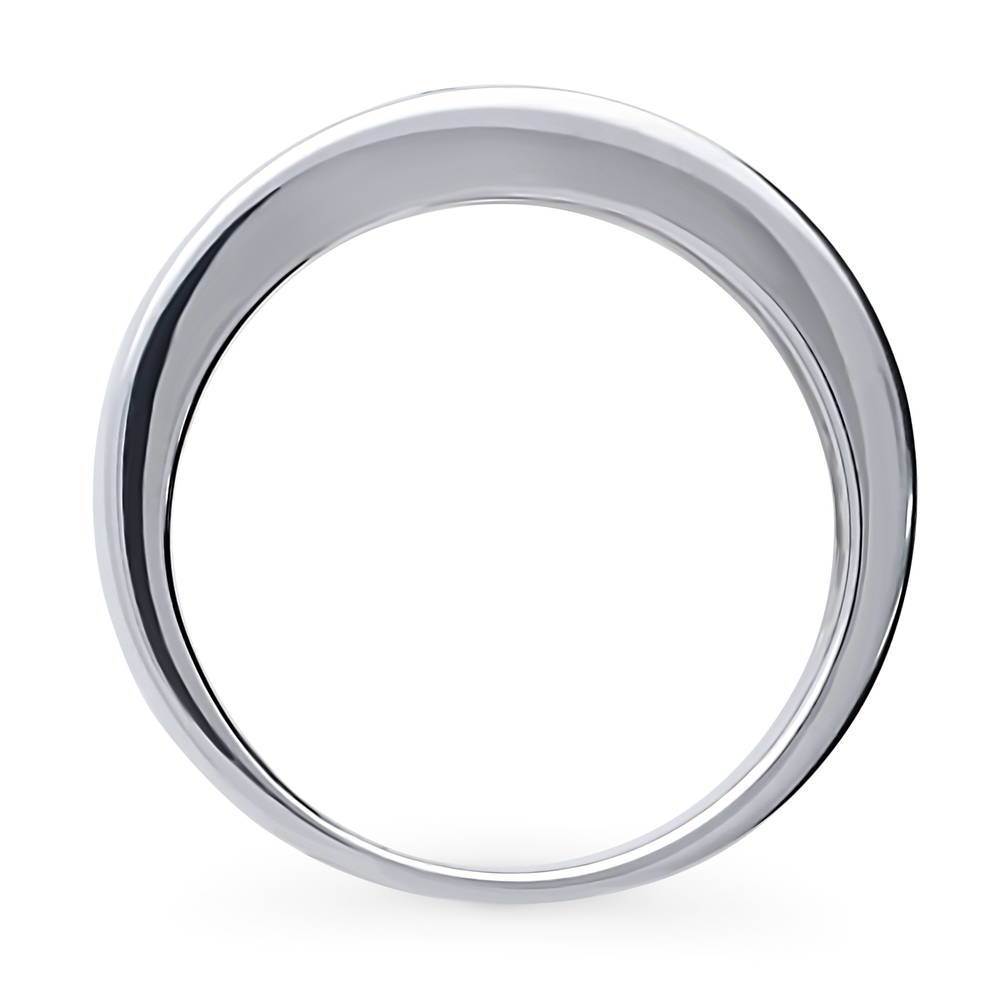 Red Channel CZ Eternity Ring in Sterling Silver
