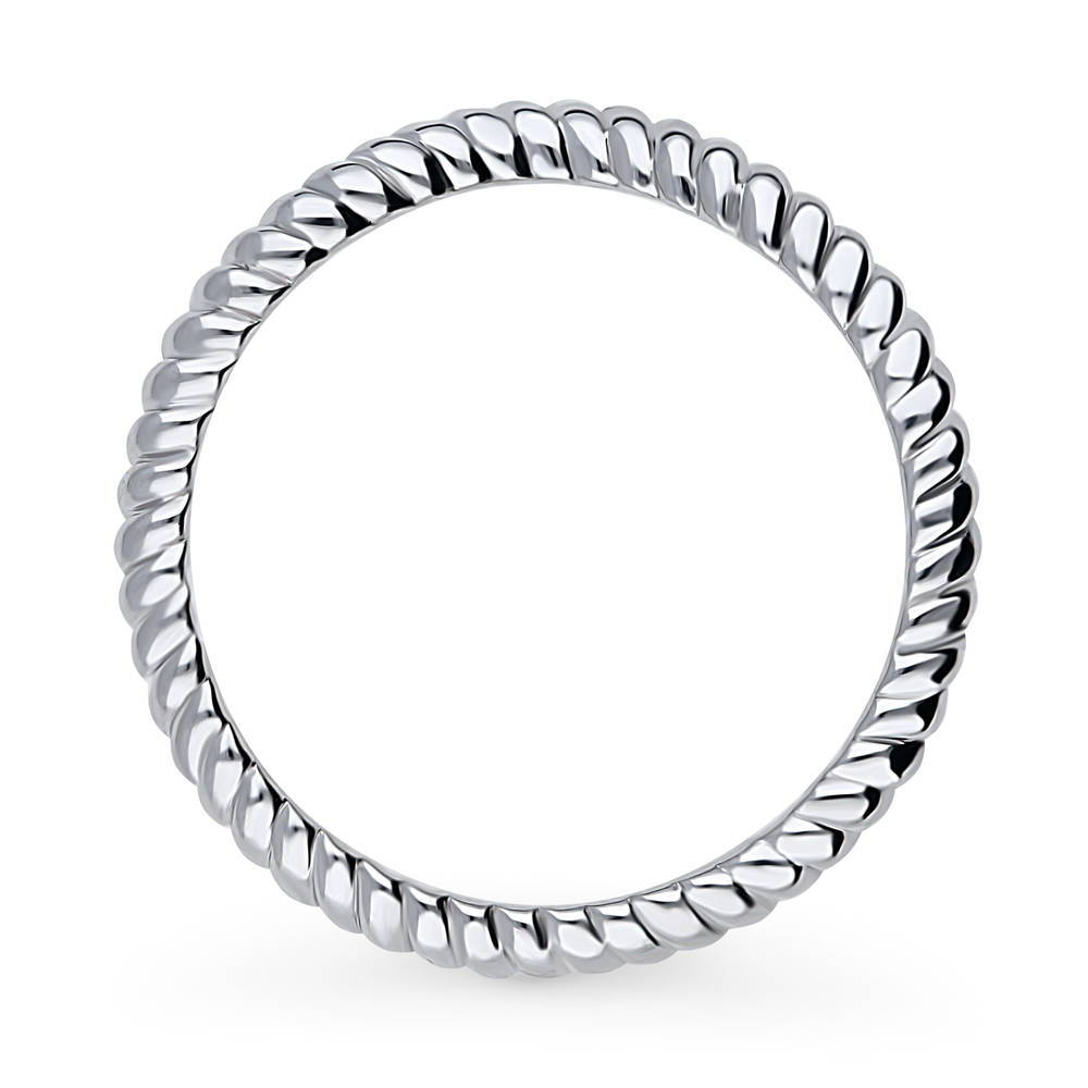 Woven Curved Band in Sterling Silver