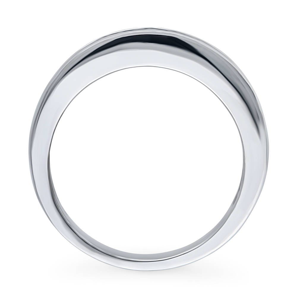 Channel Cushion CZ Eternity Ring in Sterling Silver