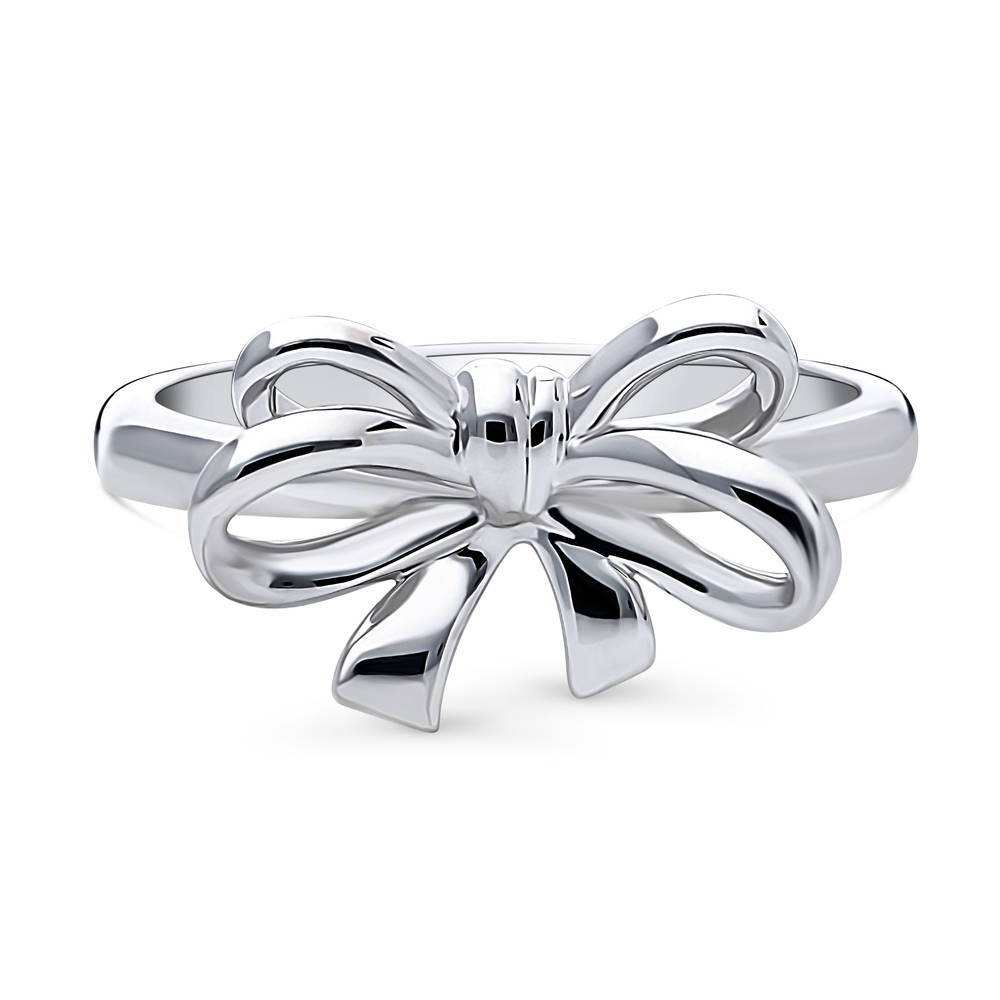 Bow Tie Ribbon Ring in Sterling Silver