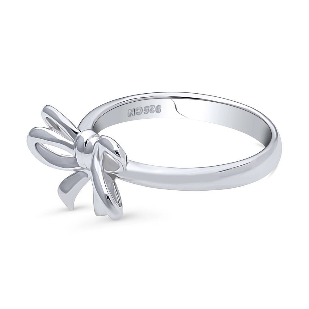 Bow Tie Ribbon Ring in Sterling Silver