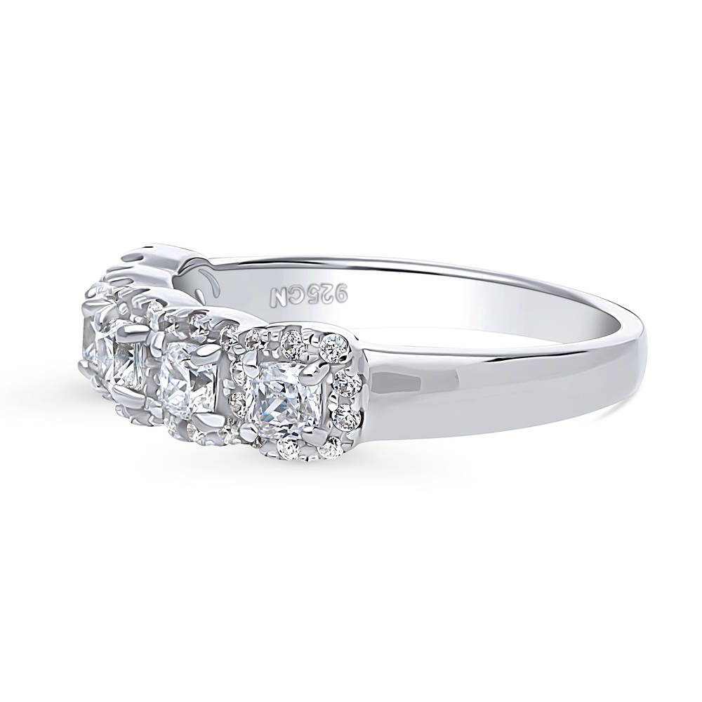 Angle view of 5-Stone CZ Ring in Sterling Silver, 5 of 8