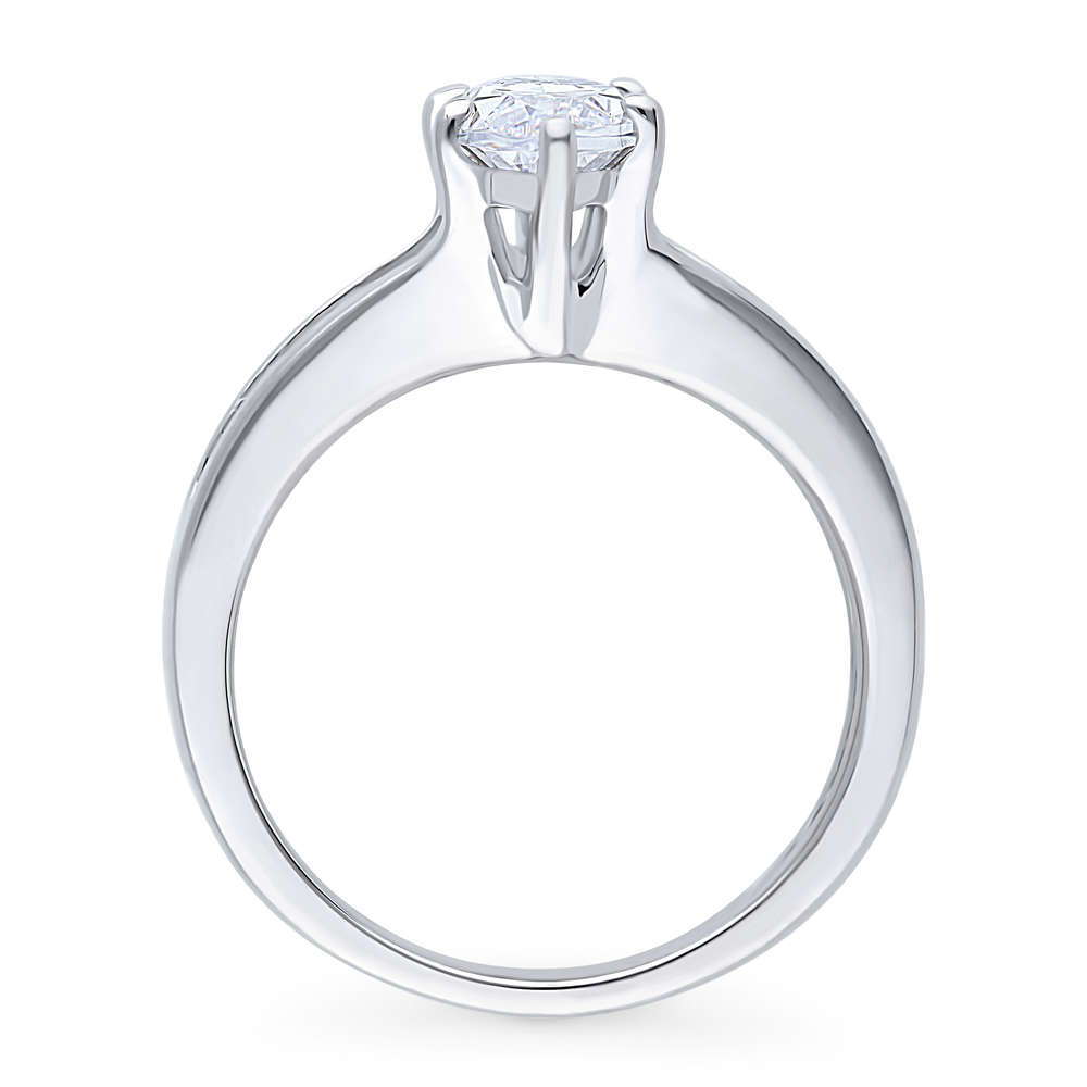 Solitaire 1.6ct Marquise CZ Ring in Sterling Silver