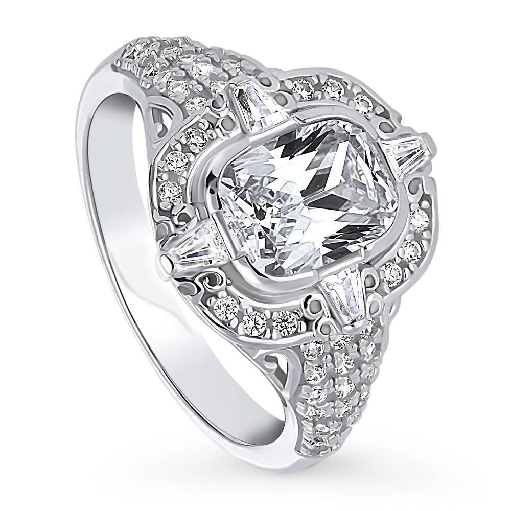 Art Deco CZ Ring in Sterling Silver