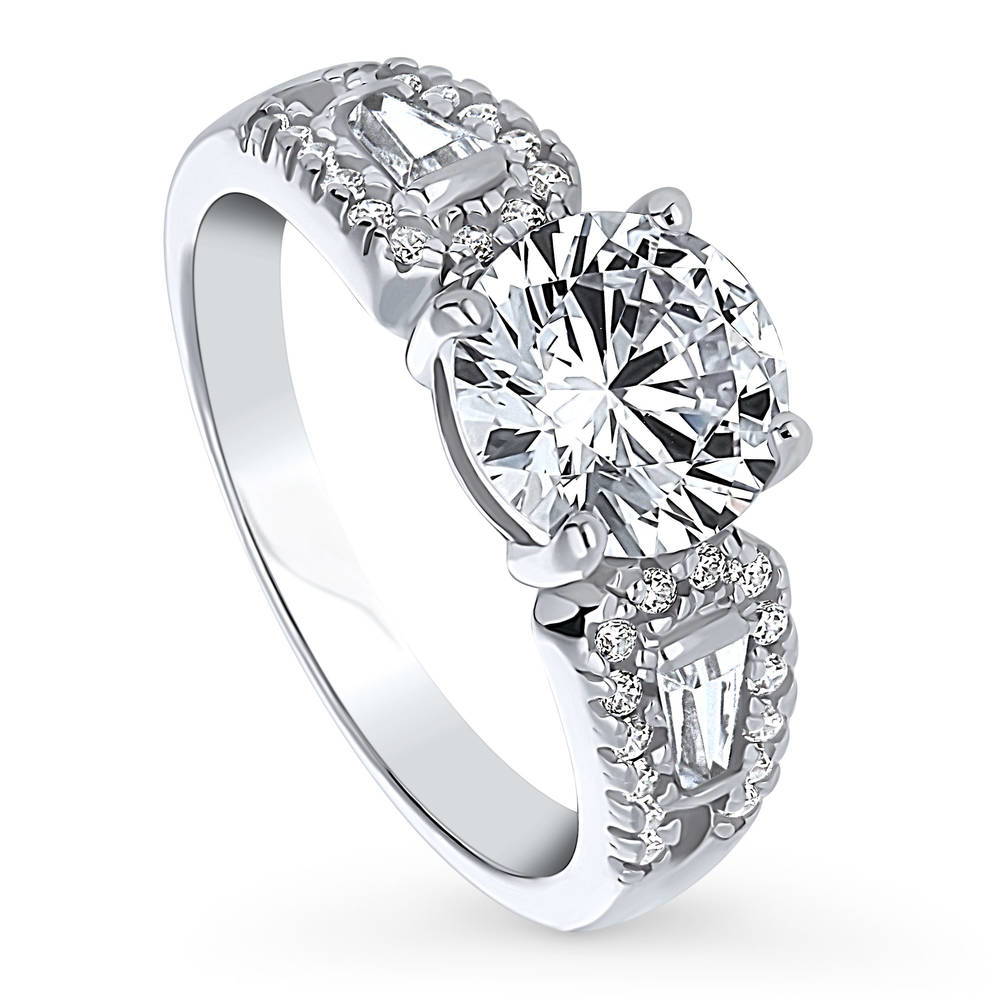 Solitaire 2ct CZ Ring in Sterling Silver