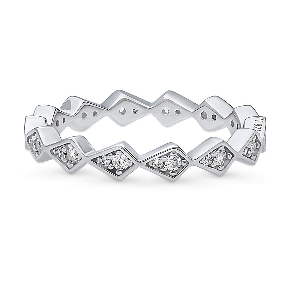CZ Eternity Ring in Sterling Silver, 1 of 7