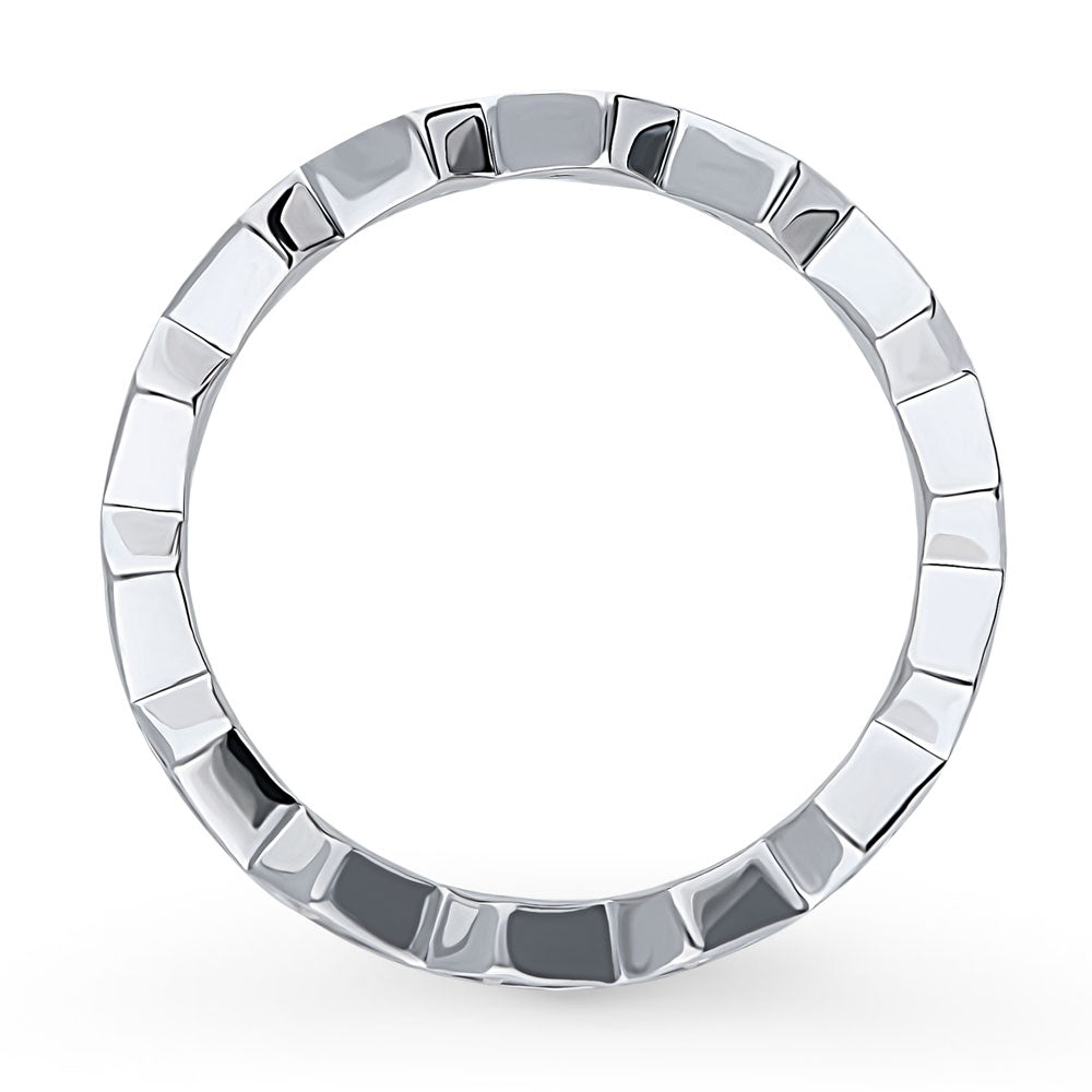 Angle view of CZ Eternity Ring in Sterling Silver, 4 of 6